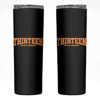 Thirteen Official Teenager Skinny Tumbler Vintage Retro Varsity 13th Birthday Gift Teen Girl