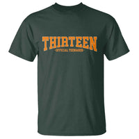 Thirteen Official Teenager T Shirt Vintage Retro Varsity 13th Birthday Gift Teen Girl
