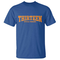 Thirteen Official Teenager T Shirt Vintage Retro Varsity 13th Birthday Gift Teen Girl