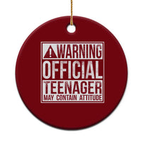 13th Birthday Ceramic Ornament Warning Official Teenager Boy 13yr