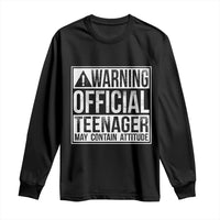 13th Birthday Long Sleeve Shirt Warning Official Teenager Boy 13yr