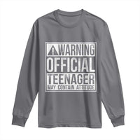 13th Birthday Long Sleeve Shirt Warning Official Teenager Boy 13yr