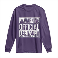 13th Birthday Long Sleeve Shirt Warning Official Teenager Boy 13yr