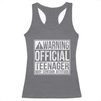 13th Birthday Racerback Tank Top Warning Official Teenager Boy 13yr