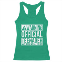 13th Birthday Racerback Tank Top Warning Official Teenager Boy 13yr