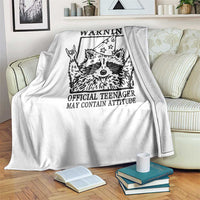Vintage Raccoon 13th Birthday Throw Blanket 13 Year Old Official Teenager Gifts