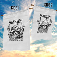 Vintage Raccoon 13th Birthday Garden Flag 13 Year Old Official Teenager Gifts