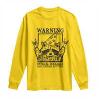 Vintage Raccoon 13th Birthday Long Sleeve Shirt 13 Year Old Official Teenager Gifts