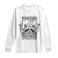 Vintage Raccoon 13th Birthday Long Sleeve Shirt 13 Year Old Official Teenager Gifts