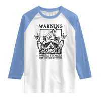 Vintage Raccoon 13th Birthday Raglan Shirt 13 Year Old Official Teenager Gifts