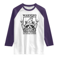 Vintage Raccoon 13th Birthday Raglan Shirt 13 Year Old Official Teenager Gifts