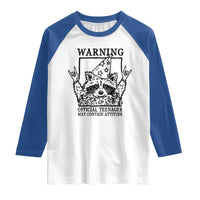 Vintage Raccoon 13th Birthday Raglan Shirt 13 Year Old Official Teenager Gifts