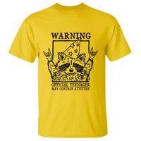 Vintage Raccoon 13th Birthday T Shirt 13 Year Old Official Teenager Gifts