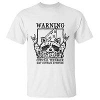 Vintage Raccoon 13th Birthday T Shirt 13 Year Old Official Teenager Gifts