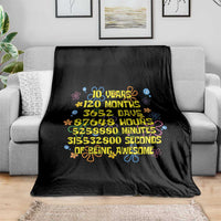 10th Birthday Gifts Throw Blanket Flowers 10 Years Of Being Awesome 10 Year Old Bday