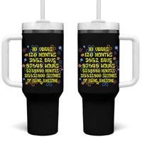 10th Birthday Gifts Tumbler With Handle Flowers 10 Years Of Being Awesome 10 Year Old Bday