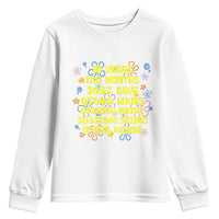 10th Birthday Gifts Youth Sweatshirt Flowers 10 Years Of Being Awesome 10 Year Old Bday
