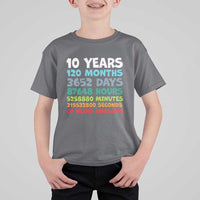 10 Year Old Bday T Shirt For Kid 10 Years 120 Months Of Being Awesome 10th Birthday Gifts