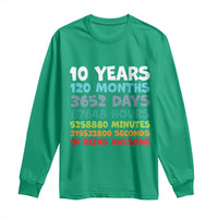 10 Year Old Bday Long Sleeve Shirt 10 Years 120 Months Of Being Awesome 10th Birthday Gifts