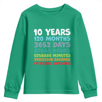 10 Year Old Bday Youth Sweatshirt 10 Years 120 Months Of Being Awesome 10th Birthday Gifts