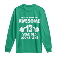 13th Birthday Long Sleeve Shirt Awesome 14 Year Old Looks Like