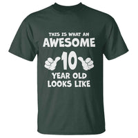 10th Birthday Gifts T Shirt Awesome 10 Year Old Bday Son Boy Girl 9yr
