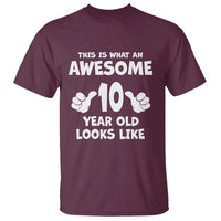 10th Birthday Gifts T Shirt Awesome 10 Year Old Bday Son Boy Girl 9yr