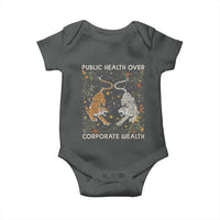 Public Health Over Corporate Wealth Baby Onesie Boho Tiger