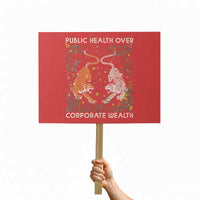 Public Health Over Corporate Wealth Protest Sign Boho Tiger - Wonder Print Shop
