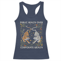 Public Health Over Corporate Wealth Racerback Tank Top Boho Tiger