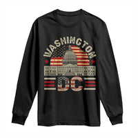 Washington DC Long Sleeve Shirt Retro US Flag Souvenir Gift