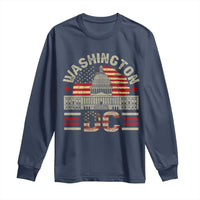 Washington DC Long Sleeve Shirt Retro US Flag Souvenir Gift