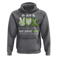 In April We Save Lives Organ Donation Donate Life Month Hoodie Peace Love Donate
