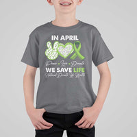 In April We Save Lives Organ Donation Donate Life Month T Shirt For Kid Peace Love Donate