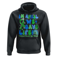 In April We Save Lives Organ Donation Donate Life Month Hoodie Green Ribbon