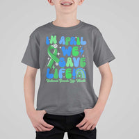 In April We Save Lives Organ Donation Donate Life Month T Shirt For Kid Green Ribbon