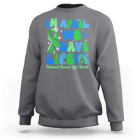In April We Save Lives Organ Donation Donate Life Month Sweatshirt Green Ribbon