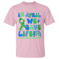 In April We Save Lives Organ Donation Donate Life Month T Shirt Green Ribbon