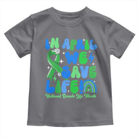 In April We Save Lives Organ Donation Donate Life Month Toddler T Shirt Green Ribbon
