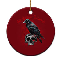 Sic Semper Tyrannis & Raven Ceramic Ornament Protest Feminist Activist - Wonder Print Shop