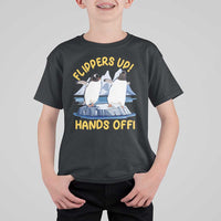 Penguins Resist T Shirt For Kid Flippers Up Hands Off Protest Against Tariffs