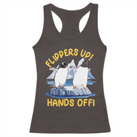 Penguins Resist Racerback Tank Top Flippers Up Hands Off Protest Against Tariffs