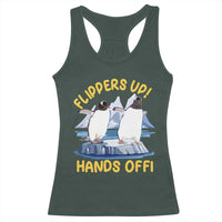 Penguins Resist Racerback Tank Top Flippers Up Hands Off Protest Against Tariffs