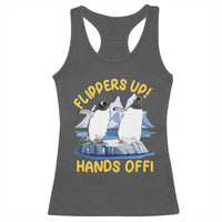 Penguins Resist Racerback Tank Top Flippers Up Hands Off Protest Against Tariffs