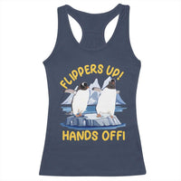 Penguins Resist Racerback Tank Top Flippers Up Hands Off Protest Against Tariffs