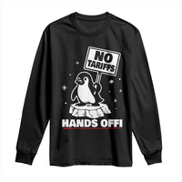 Funny Resist Penguins Long Sleeve Shirt Tariffs on Penguins? Really