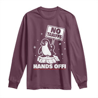 Funny Resist Penguins Long Sleeve Shirt Tariffs on Penguins? Really