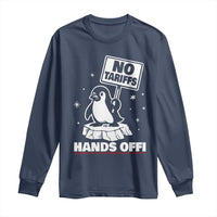 Funny Resist Penguins Long Sleeve Shirt Tariffs on Penguins? Really