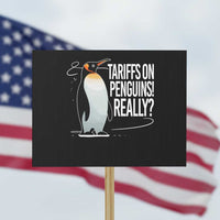 Hands Off Protest Protest Sign Stand With Penguins Resist Against Tariffs - Wonder Print Shop