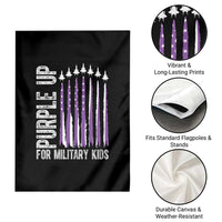 Purple Up For Military Kids Garden Flag US Flag Military Child Support